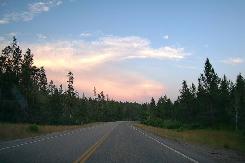 Sunset on Mesa Falls Scenic Byway