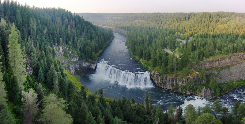 Upper Mesa Falls from above