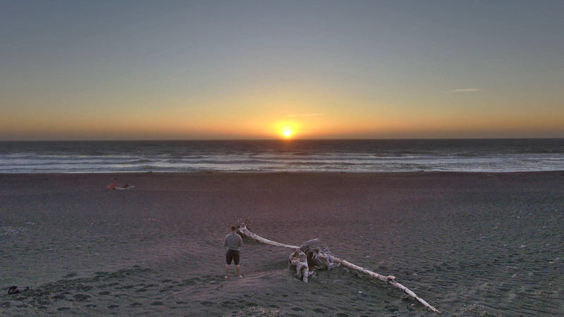 Mattole beach at sunset