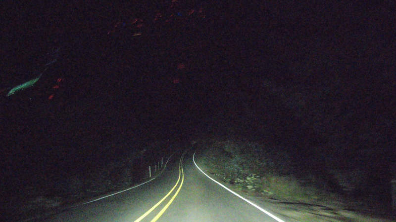 Night drive on the Oregon Coast