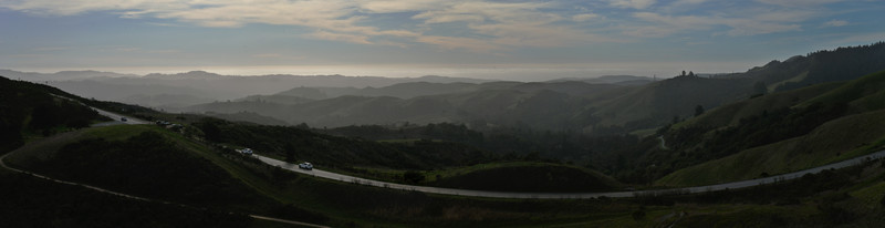 Look towards the Pacific Ocean from Windy Hill near CA 35